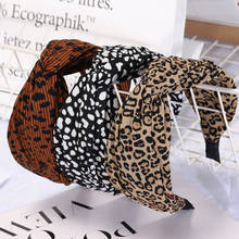 Menina nó leopardo dot hairbands para as mulheres cabeça arco inverno cruz headbands maquiagem moda ampla argola de cabelo meninas acessórios para o cabelo 2024 - compre barato