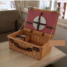 Wicker Bin Outing The Cane Makes Up The Picnic Basket Receive Mobile Fruit Basket Basket Receive Basket Outdoors For A Picnic 2024 - buy cheap