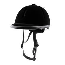 Прочный Регулируемый защитный бархатный шлем для верховой езды 2024 - купить недорого