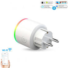 EU Wifi Smart Home Outlet Plug Socket 16A Power Monitor RGB Tuya APP Remote Control Wireless Socket Support Alexa Google Home 2024 - buy cheap