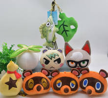 20/Lot Animal Crossing Tom Nook Timmy Tommy Turnip Bell Bag Leaf Fish Raymond Marshal 10-15CM Plush Keychain Stuffed Toys 2024 - buy cheap