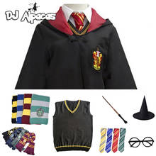 Cosplay Magic Robe Hermione Cape Suit Tie Scarf Wand Glasses Costume Gift Cosplay Halloween Party 2024 - buy cheap