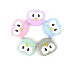 Silicone Teething Beads Owl Cartoon Baby Toys Cartoon Angry Of Bird DIY Pacifier Clips BPA Free Baby Teethers 2024 - buy cheap