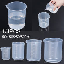 50/150/250/500ml Plastic Transparent Measuring Cup For Laboratory Beaker Graduated Mug School/Office Measurement Tool 2024 - buy cheap