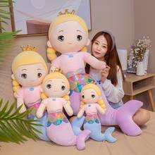 Beautiful Mermaid Plush Toys Soft Stuffed Cartoon Animals Fish Doll Sofa Car Pillow Cushion Girls Christmas Gifts Home Decoratio 2024 - buy cheap