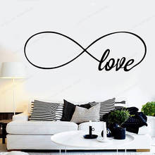 Calcomanía de pared de amor infinito, Adhesivo de pared de dormitorio de casa, mural de arte extraíble JH89 2024 - compra barato