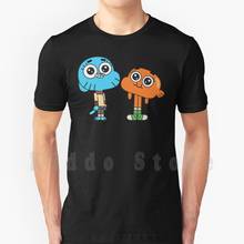 Camiseta de algodón con estampado Diy para hombre, camiseta moderna con estampado de Gumball, playera de Gumball, el lindo gato de dibujos animados 2024 - compra barato
