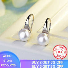 YANHUI-pendientes de perlas de agua dulce para mujer, aretes de tuerca de Plata de Ley 925 auténtica, joyería de perlas, pendientes de boda para mujer ED330 2024 - compra barato