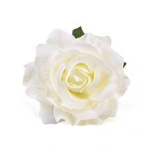 30pcs 9cm White Rose Artificial Silk Flowers Heads For Wedding Decoration Wreath Wall Wreath DIY Gift Box Fake Flower Heads 2024 - buy cheap