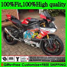 Carenado de inyección OEM para YAMAHA YZF, color rojo y plateado, R1 1000 YZFR1 15 16 17 129BS.38 YZF-1000 YZF R 1 YZF1000 YZF-R1 2015 2016 2017 2024 - compra barato