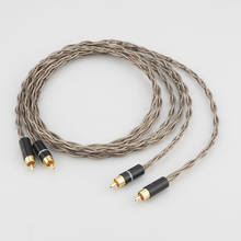 Hi-end cabo rca para áudio odin, cabo de sinal banhado a prata, cabo de interconexão rca, cabo analógico, fones de ouvido hifi 2024 - compre barato