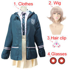 Falda corta para niña de secundaria, uniforme de Danganronpa, Nanami, ChiaKi, Cosplay, pelucas, horquillas 2024 - compra barato