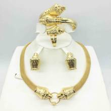 Wholesale fashion jewelry set wedding bridal party 24K gold exquisite set African women necklace earring Gift set 2024 - buy cheap