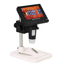 Microscópio digital dm4 com tela lcd de 1000 ", 2.0x4.3 mp, usb, com 8 suportes de led, para reparo de placa pcb 2024 - compre barato