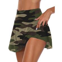 High Waist Shorts  Drawstring Loose Shorts Women Camouflage Fake Two Piece Breathable Elastic Sports Shorts Mini Skirt 2024 - buy cheap