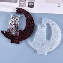 DIY Epoxy Resin Mold Desktop Owl Decor Ornament with Display Base Silicone Mould P9YF 2024 - buy cheap