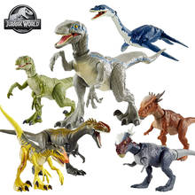 Original Jurassic World Dinosaur Figure Action Toys for Boy Velociraptor Camp Cretaceous Dinosaur Animal Figure Kid Toy Birthday 2024 - buy cheap