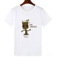 I am Groot Print Short Sleeve Fashion Lady Tshirts Top Unisex Marvel Graphic T Shirt Ladies Female Tee T-Shirt 2024 - buy cheap