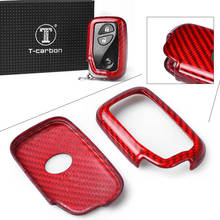 Carcasa de la llave a distancia del coche, funda roja para Lexus RX450 RX350 LX570 GS460, fibra de carbono 2024 - compra barato