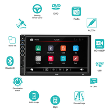 Rádio automotivo 2 din, bluetooth, estéreo, receptor com tela, usb, celular, ligação com espelho, reprodutor de multimídia central, fm, mp5 2024 - compre barato