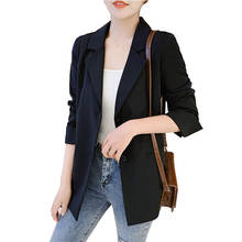 New Single-Breasted Office Ladies Black Blazer Loose Suit Coat Jacket Women Casual Blazers Female Tops Outerwear 3104 2024 - buy cheap