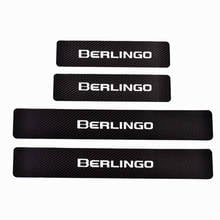 4Pcs Carbon Fiber Pu leather Car Accessories Car Door Sills For Citroen Berlingo 2024 - buy cheap