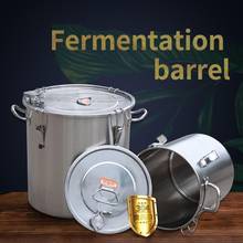 New 201 Single bottom stainless steel home brewing fermentation sealed Barrel beer wine grain oil and rice flour storage barrel 2024 - buy cheap