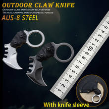 Mini Claw Knife Aus-8 Steel G10 Handle Outdoor Tactical Camping Survival Hunting Sharp Survival Self-Defense Fixed Knife Edc 2024 - buy cheap