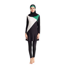 Women Muslim Swimwear Floral Print Full Cover Swimsuit hijab Islamic Islam Burkinis Beachwear Swimming Bathing Suit 2024 - buy cheap