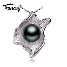FENASY-perla Natural de agua dulce para mujer, joyería bohemia de perlas negras, bisutería para mujer, collar con colgante de perlas, joyería fina de gran tamaño 2024 - compra barato