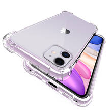 Роскошный Ударопрочный силиконовый чехол для телефона iPhone 11 Pro X XR XS MAX 6 6s 7 8 Plus, чехлы, прозрачная защитная задняя крышка 2024 - купить недорого