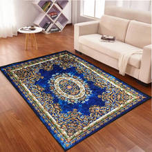 Alfombras Vintage azul oscuro para niños, Tatami antideslizante, alfombrilla personalizada para dormitorio, sala de estar, alfombra grande, decoración del suelo del hogar 2024 - compra barato