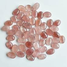 Good quality natural strawberry gold stone Oval cabochon beads 13x18mm for jewelry making wholesale 50pcs/lot free shipping 2024 - buy cheap