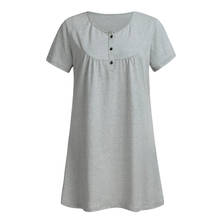 Женские платья для беременных женщин; ночная рубашка с коротким рукавом и пуговицами для кормящих; платье для грудного вскармливания; платье для беременных 2024 - купить недорого