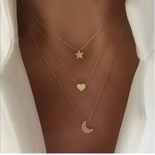 Hot Sale Delicate kolye pendant Necklace Curved crescent moon necklace Gold color women Necklace ladies Jewelry Birthday Gift 2024 - buy cheap