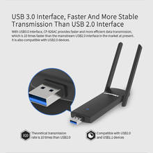 COMFAST-adaptador Wifi USB de doble banda, 1200Mbps, 2,4 Ghz + 5Ghz, ordenador, tarjeta de red AC, antena 3,0. 11ac/b/g/n 2024 - compra barato