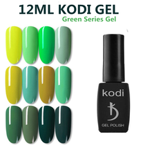 Гель-лак для ногтей Kodi, профессиональный светодиодный УФ-Гель-лак для дизайна ногтей, отмачиваемый Гель-лак зеленого цвета, 12 мл 2024 - купить недорого