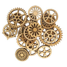 50pcs Mixed Unfinished Blank Wood Wooden Gear Embellishments for DIY Crafts Cards Making Hanging Decor 2024 - buy cheap