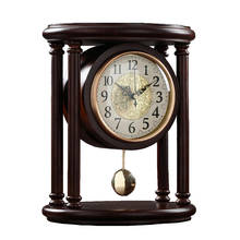 Vintage Retro Wooden Table Clock Living Room American Large Desk Clock Pendulum Clock Desktop Home Table Watch  Decoration Gift 2024 - buy cheap