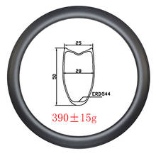 Llanta Tubular de carbono de basalto con freno en V 700c 50T, 25mm de ancho UD 3K 12K 3K, sarga mate brillante 18H 20H 24H 28H 32H, rueda de bicicleta de carretera en forma de U 2024 - compra barato