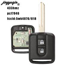 jingyuqin 433MHz ID46 PCF7946 Chip Remote Key Fob For Nissan Elgrand X-TRAIL Qashqai Navara Micra Note NV200 5WK4876/ 818 2024 - buy cheap