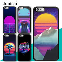 Neon Retrowave 80s Vintage Art Case For iPhone XR X XS MAX 11 13 Pro Max 12 mini SE 2020 5S 6S 8 7 Plus Rubber Cover 2024 - buy cheap