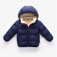 Детское пальто для мальчиков; зимние куртки для детей; сезон осень-зима; утепленная теплая верхняя одежда; 5 цветов; пальто с отстегивающимся капюшоном для младенцев; зимний комбинезон 2024 - купить недорого