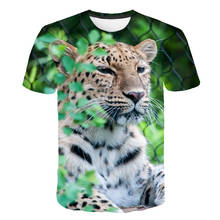 3D Short Sleeve T Shirt Kids Girls Girl Tiger Animal Summer Printed T-Shirt Cool Top Teen Boy Kids Clothing Oversize Tops 4T-14T 2024 - buy cheap