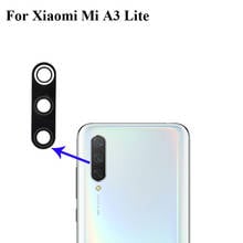 2 шт. Высокое качество для Xiaomi Mi A3 Lite задняя камера стекло объектив тест хороший для Xiaomi Mi A 3 Lite A3lite запасные части 2024 - купить недорого