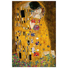 Pintura de diamante 5D DIY de "Gustav Klimt", bordado de diamantes de imitación cuadrados y redondos, punto de cruz estilo, regalo de decoración, FH121 2024 - compra barato