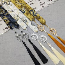 Faixa de cabelo hanfu chinês com estampa de dragão, acessório legal de cabelo com pingente borlas 2024 - compre barato