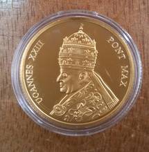 Gilded John XXIII Vatican 30mm Gold Plated Coins Collectibles Challenge Coingreat Gift Copy Coins-replica Commemorative Coins 2024 - buy cheap