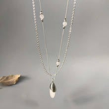 Elegant lady high quality chain accessories natural stone pendant handmade process long chain punk jewelry 2020 fashion gift 2024 - buy cheap