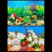 3d stereo Aquarium Background Poster Ocean Self-adhesive Fish Tank Backdrop Sticker Decoration Aquarium Accessories Wholesale 2024 - buy cheap